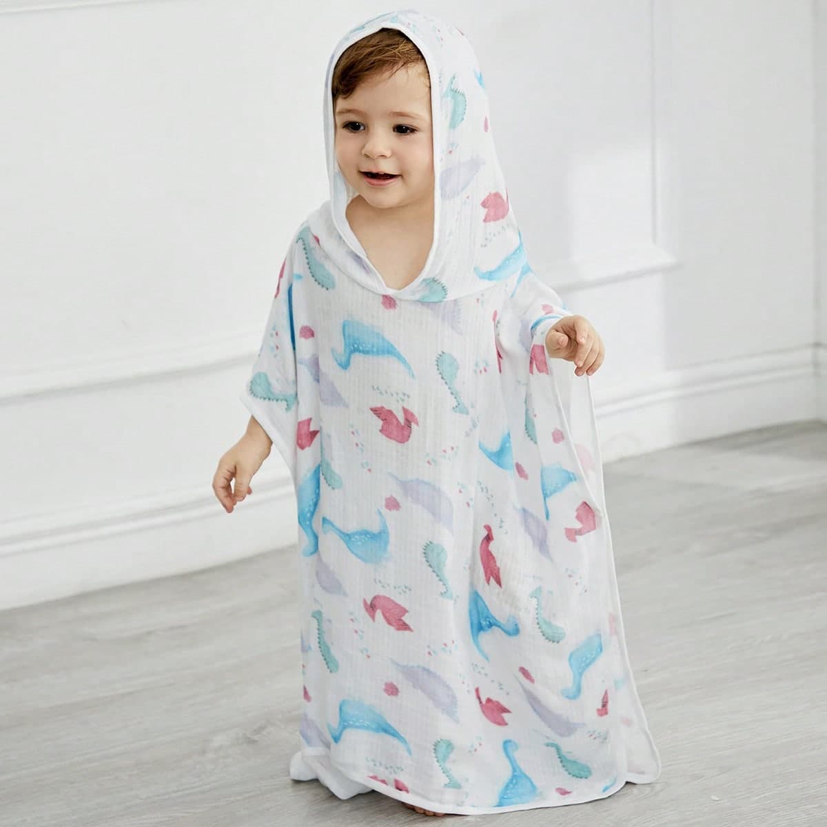 Serviette De Bain Fine Et LÃ©gÃ¨re Avec Capuche (design Mignon De Dinosaure De Compagnie) Pour Le Printemps