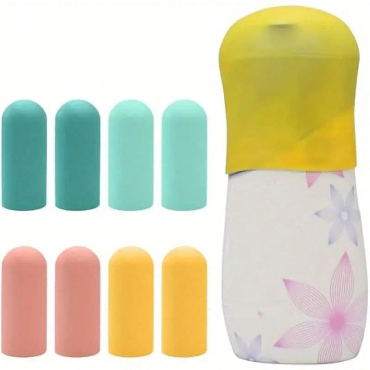 1 pièce Couverture de bouteille en silicone, essentiels de voyage pour femmes et hommes, produits de toilette de voyage, essentiels de croisière,